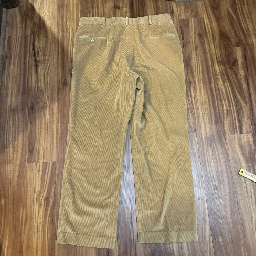 Vintage Nordstrom Mens Corduroy Pants 36x29 Tan Wide Wale Made in USA 80s